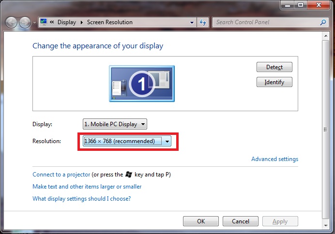 Tùy chỉnh độ phân giải màng hình laptop