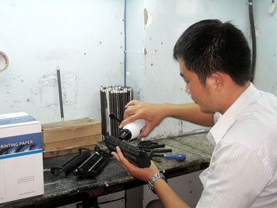 bơm mực máy in tại nhà quận Tân Bình